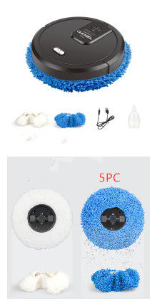 3-i-1 Smart Robotdammsugare – Dammsuger, Våttorkar & Luftfuktar Golvet | USB-uppladdningsbar & Ljudsvag