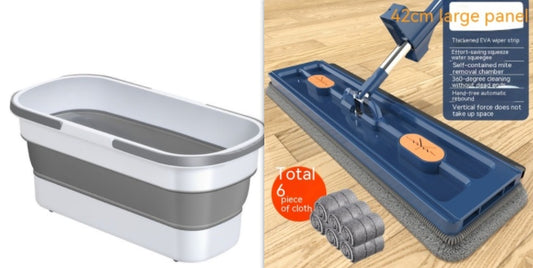 Ny Stil Stor Flat Mop – 360° Roterande, Stark Vattenabsorption – Passar Alla Golvtyper
