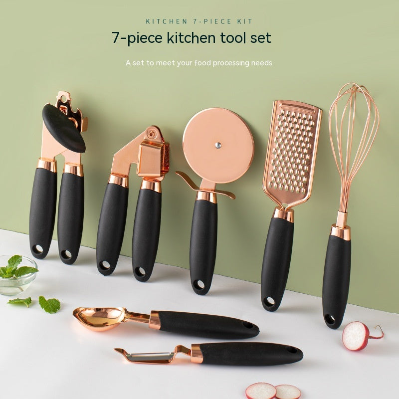 Rostfritt Köksredskapset 7-delar – Rose Gold – Flera Färger
