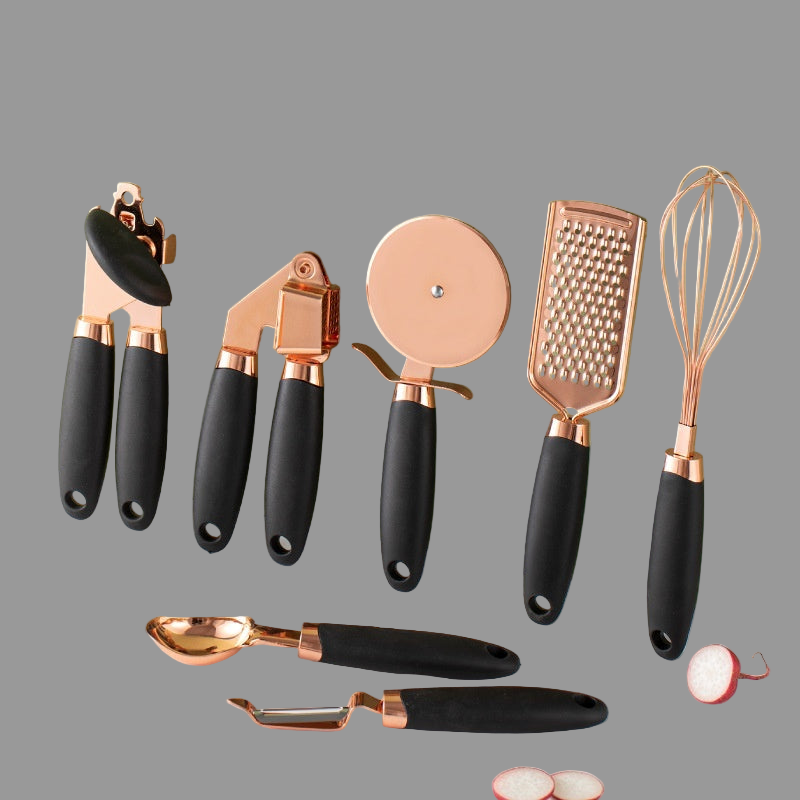 Rostfritt Köksredskapset 7-delar – Rose Gold – Flera Färger