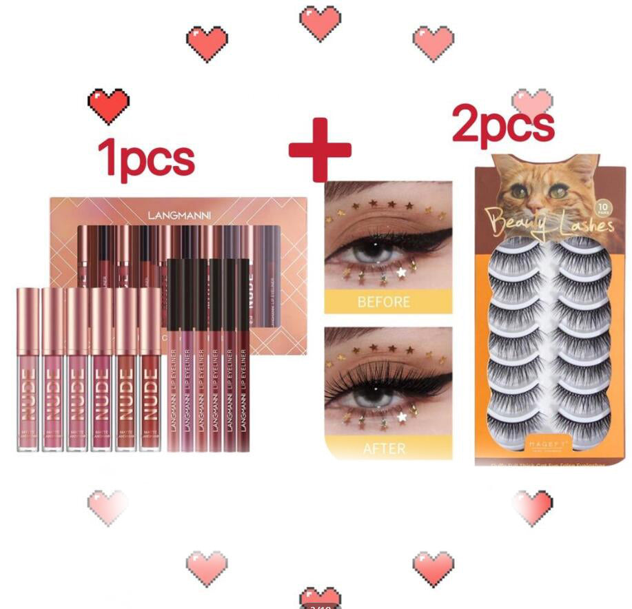 Läppstift & Lipliner Set 6+6 – Matt & Långvarigt