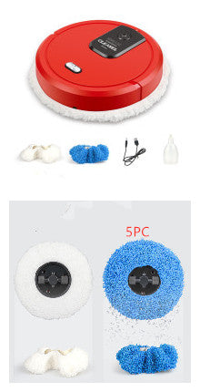 3-i-1 Smart Robotdammsugare – Dammsuger, Våttorkar & Luftfuktar Golvet | USB-uppladdningsbar & Ljudsvag