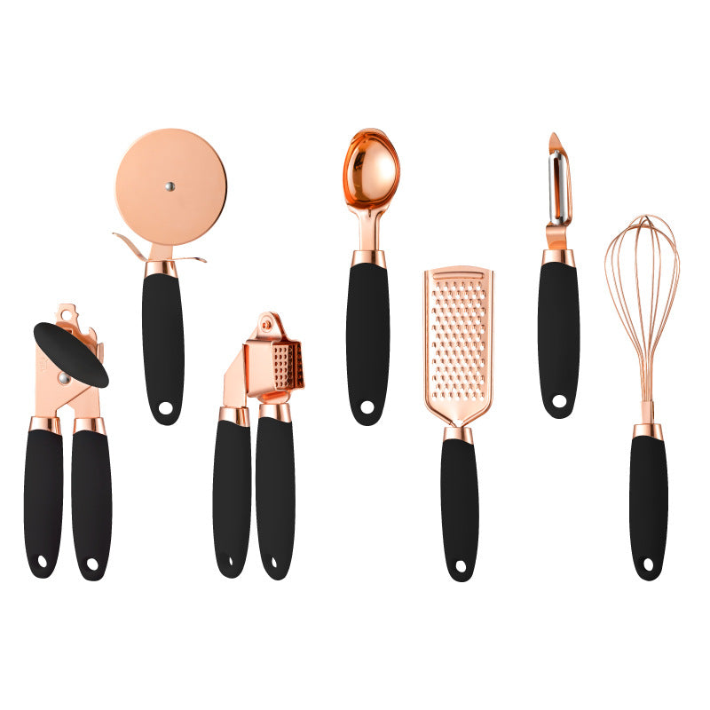 Rostfritt Köksredskapset 7-delar – Rose Gold – Flera Färger