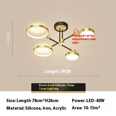 •	LED Ljuskrona – Svart/Guld – 4/6/8 Huvuden
	•	Modern LED Taklampa – Svart eller Svart/Guld
	•	LED Chandelier – Type A – Flera Storlekar