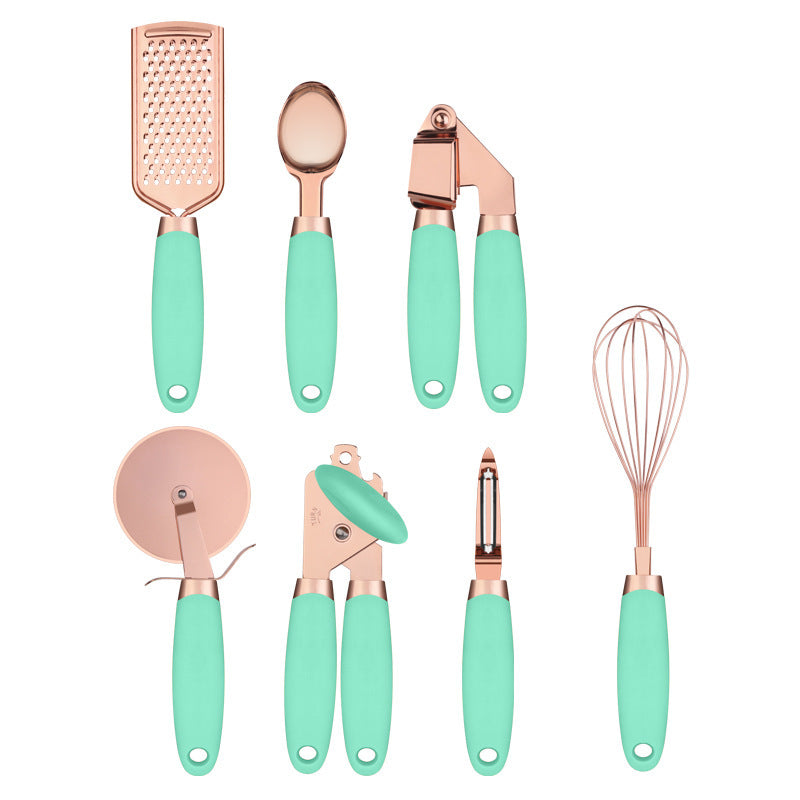 Rostfritt Köksredskapset 7-delar – Rose Gold – Flera Färger