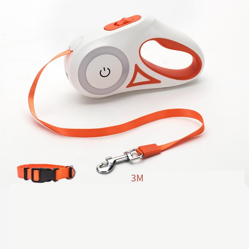 Utdragbart Hundkoppel med Broms – 3–5m, Ergonomiskt Grepp