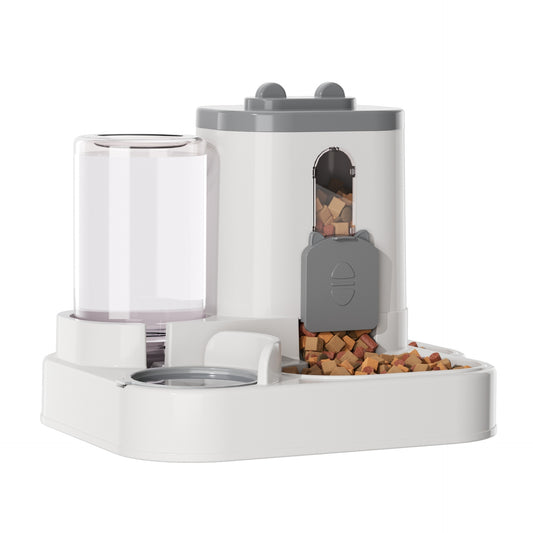 2-i-1 Vatten- och Matskål för Husdjur – Automatisk Dispenser för Katt &amp; Hund
