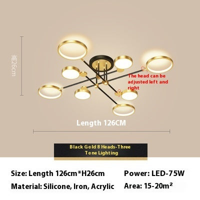 •	LED Ljuskrona – Svart/Guld – 4/6/8 Huvuden
	•	Modern LED Taklampa – Svart eller Svart/Guld
	•	LED Chandelier – Type A – Flera Storlekar