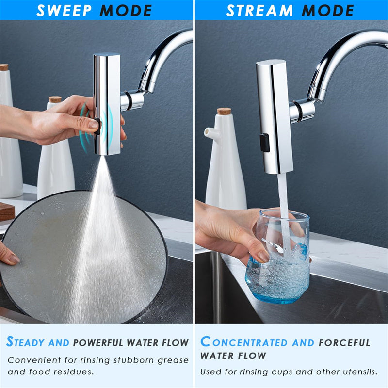 Universellt Kökskranmunstycke – Rotationsbar, Splash-säker & Multifunktionell Bubbler