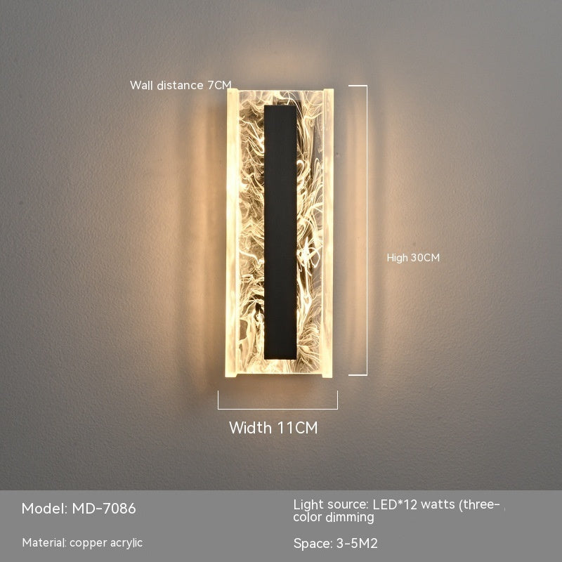 Vägglampa med Tre Färgers Ljus – Enkel Design