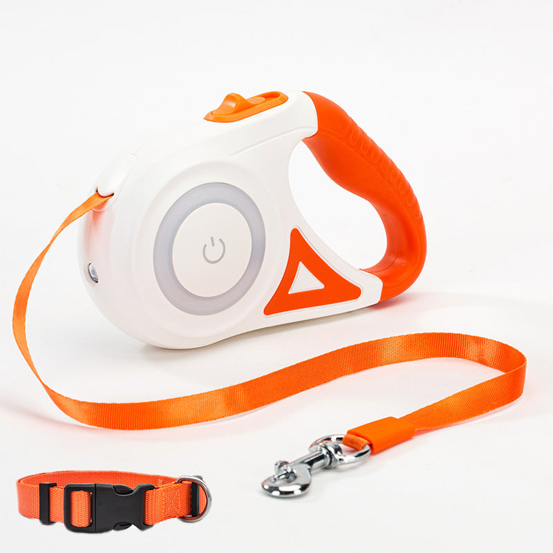 Utdragbart Hundkoppel med Broms – 3–5m, Ergonomiskt Grepp